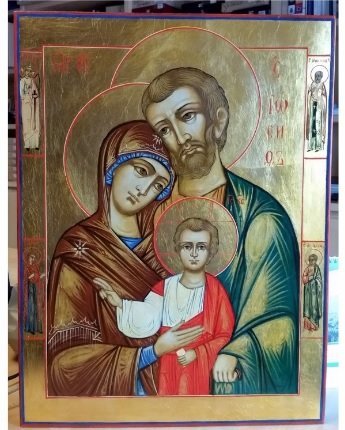 Sacra Famiglia con Santi - ICONA RUSSA