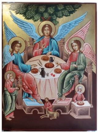 TRINITA' ANTICO TESTAMENTO 30X40 CM - OSPITALITA' DI ABRAMO