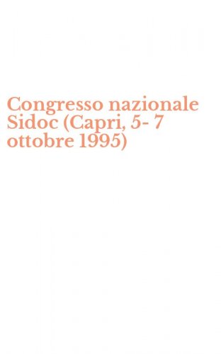 Congresso nazionale Sidoc (Capri, 5-7 ottobre 1995)