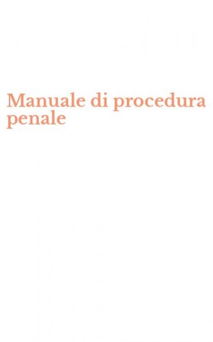 Manuale di procedura penale