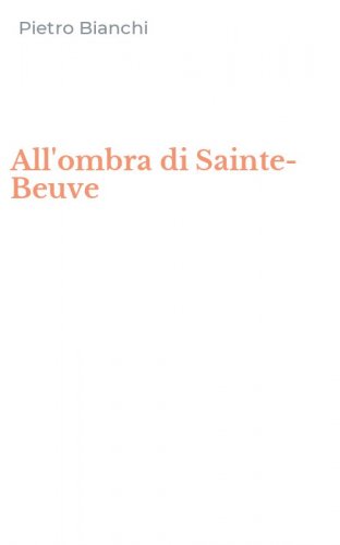 All'ombra di Sainte-Beuve