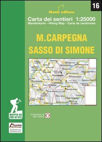 M. Carpegna Sasso di Simone. Carta dei sentieri 1:25000