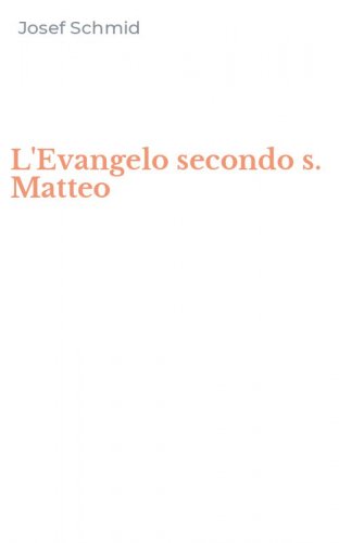 L'Evangelo secondo s. Matteo