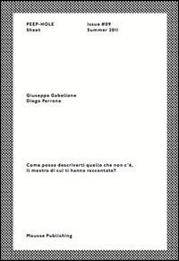 Giuseppe Gabellone, Diego Perrone. Come posso descriverti quello che non c'&egrave;, il mostro di cui ti hanno raccontato? Peep-Hole Sheet