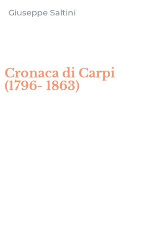 Cronaca di Carpi (1796-1863)