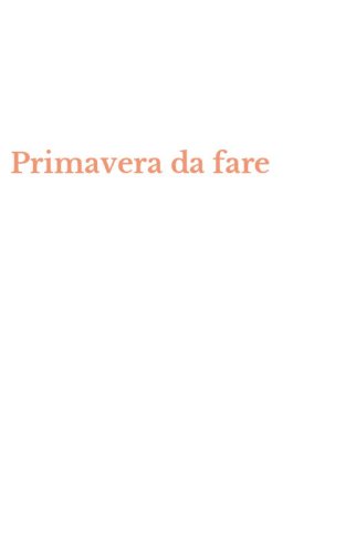 Primavera da fare