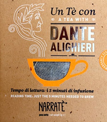 Un t&egrave; con Dante Alighieri. Tempo di lettura: i 5 minuti di infusione-A tea with Dante Alighieri. Reading time: just the 5 minutes needed to brew