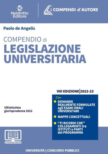 Compendio di legislazione universitaria 2022
