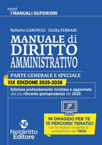 Manuale superiore 2025-2026 di diritto amministrativo. Concorso in magistratura