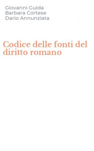 Codice delle fonti del diritto romano