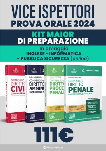 Prova orale viceispettori polizia. Kit: Compendio civile-Compendio amministrativo-Compendio penale-Compendio processuale penale