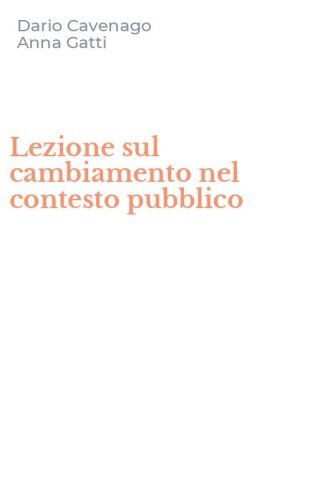 Lezione sul cambiamento nel contesto pubblico