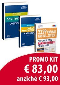 Kit 2329 funzionari Ministero della Giustizia. Prova preselettiva. Manuale completo per tutti i profili-Costituzione ragionata-Codice amministrativo ragionato