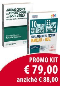 Kit Concorso 10 esperti nelle discipline giuridiche (55 esperti Banca d'Italia). Prova preselettiva e scritta. Manuale + quiz-Il nuovo codice della crisi d'impresa e dell'insolvenza