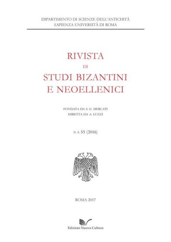 Rivista di studi bizantini e neoellenici