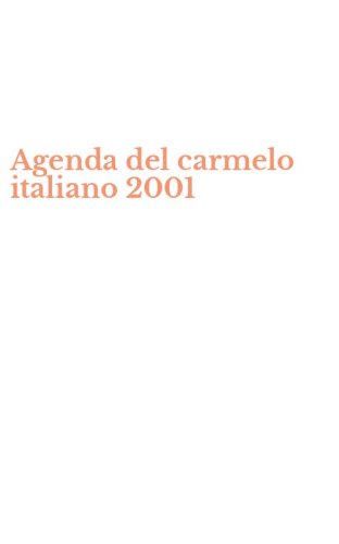 Agenda del carmelo italiano 2001