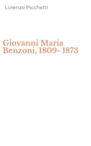 Giovanni Maria Benzoni, 1809-1873
