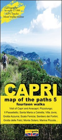 Map of the paths of the Isle of Capri. Scale 1:7.000