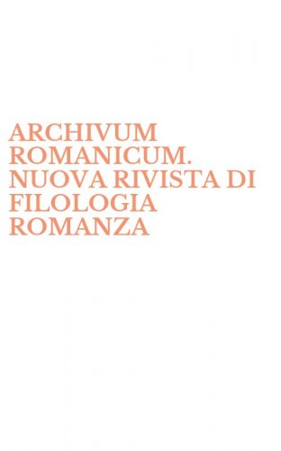 ARCHIVUM ROMANICUM. NUOVA RIVISTA DI FILOLOGIA ROMANZA