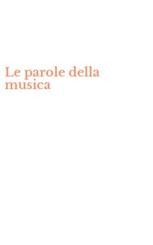 Le parole della musica
