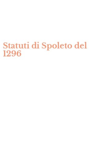 Statuti di Spoleto del 1296