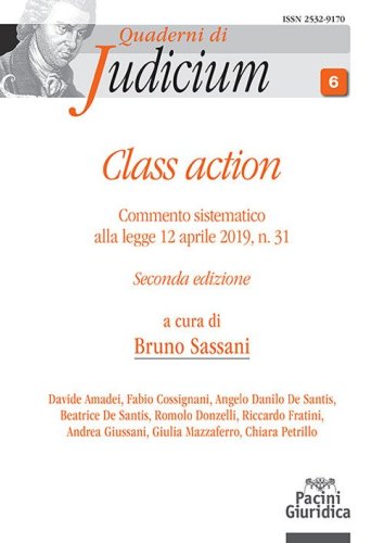 Class action. Commento sistematico alla legge 12 aprile 2019, n. 31