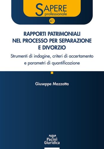 Rapporti patrimoniali nel processo per separazione e divorzio. Strumenti di indagine, criteri di accertamento e parametri di quantificazione