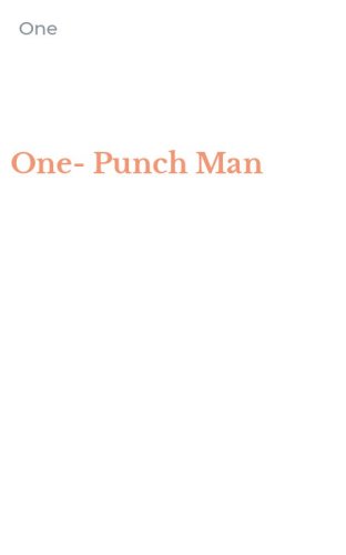 One-Punch Man