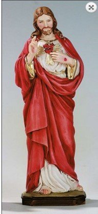 STATUA SACRO CUORE GESU' - Altezza 16 cm