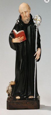 STATUA SAN BENEDETTO - Altezza 16 cm