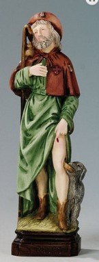 STATUA SAN ROCCO - Altezza 20 cm
