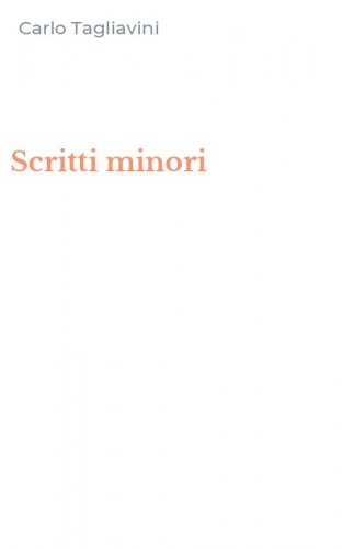 Scritti minori