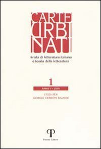 Carte urbinati. Rivista di letteratura italiana e teoria della letteratura