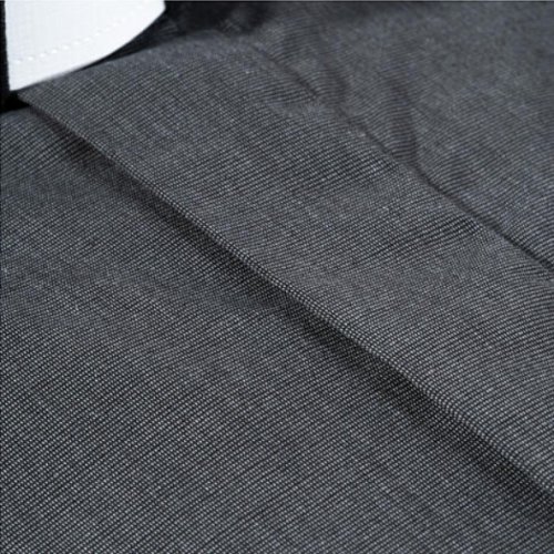 100% cotone , antracite, manica lunga - Trama tessuto fil a fil