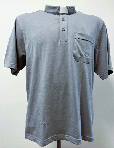 GRIGIO POLO CLERGY 100% COTONE MANICA CORTA