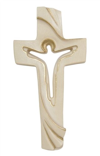 CROCE DELLA PACE 12 CM CERA.FILO ORO