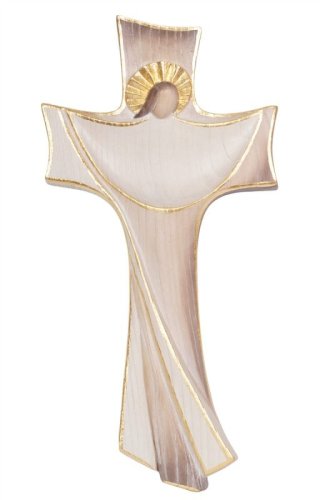 CROCE RISORTO CERA FILO ORO 16 CM