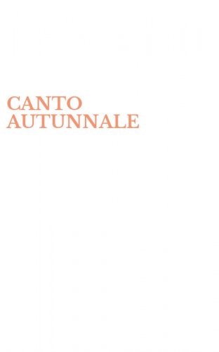 CANTO AUTUNNALE