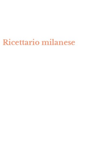 Ricettario milanese
