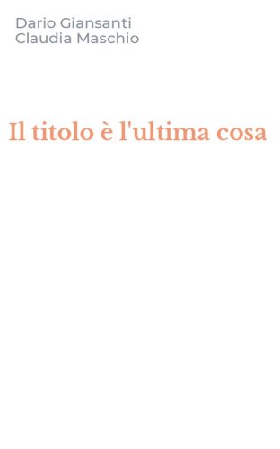 Il titolo &egrave; l'ultima cosa