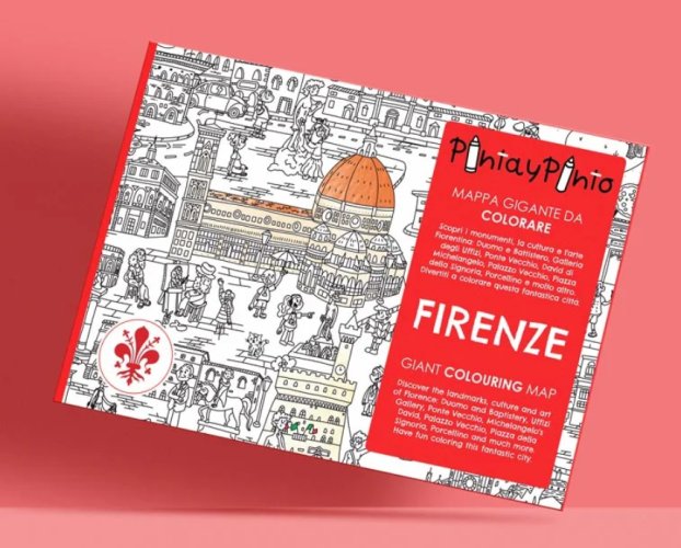 MAPPA DI FIRENZE DA COLORARE 70x100 cm