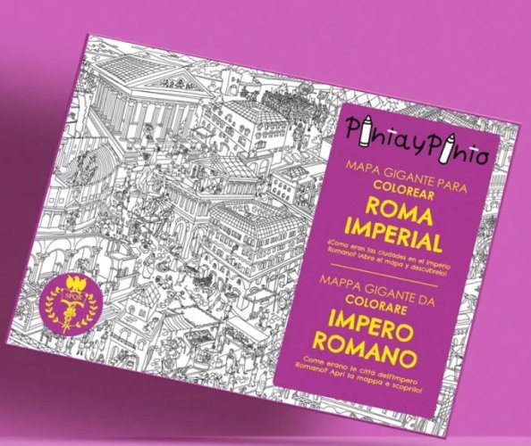 MAPPA DELL' IMPERO ROMANO DA COLORARE 70x100 cm