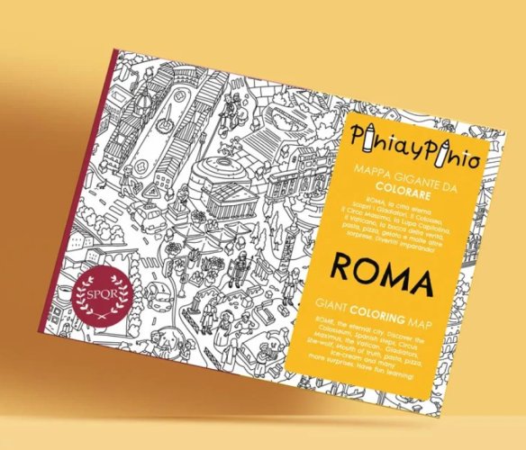 MAPPA DI ROMA DA COLORARE 70x100 cm