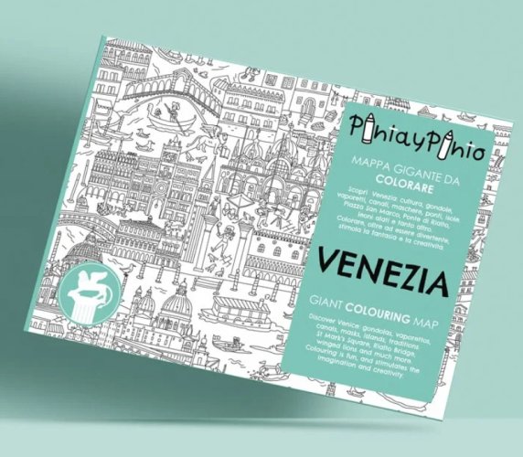 MAPPA DI VENEZIA DA COLORARE 70x100 cm