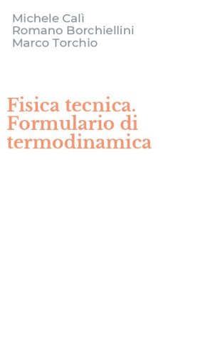 Fisica tecnica. Formulario di termodinamica
