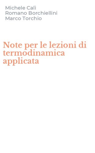 Note per le lezioni di termodinamica applicata