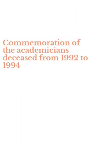 Commemoration of the academicians deceased from 1992 to 1994