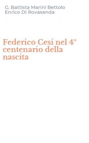 Federico Cesi nel 4&ordm; centenario della nascita