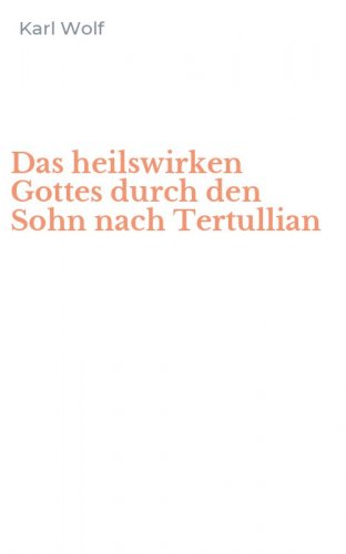 Das heilswirken Gottes durch den Sohn nach Tertullian