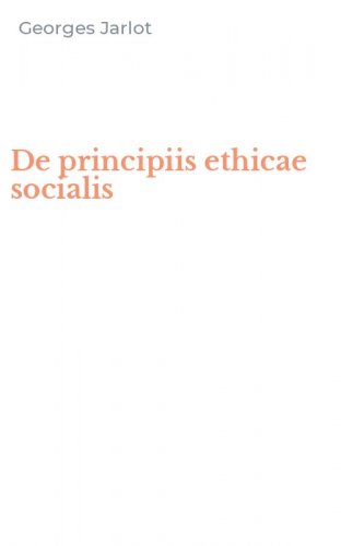 De principiis ethicae socialis